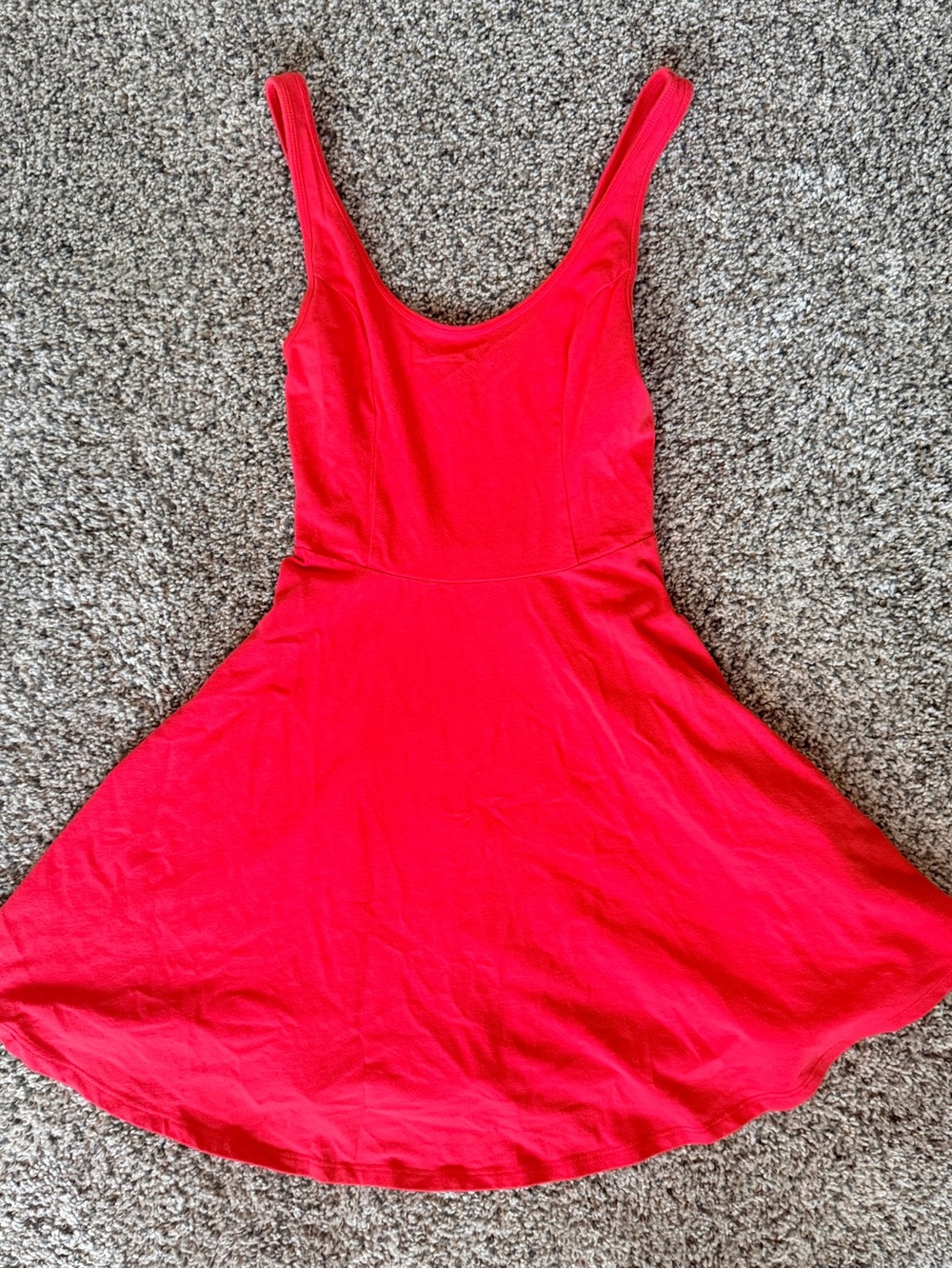 Hollister Bright Red Scoop Neck Skater Dress